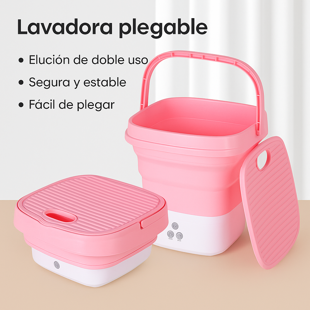 Mini Lavadora Eléctrica Portátil, Llévala a Donde Quieras
