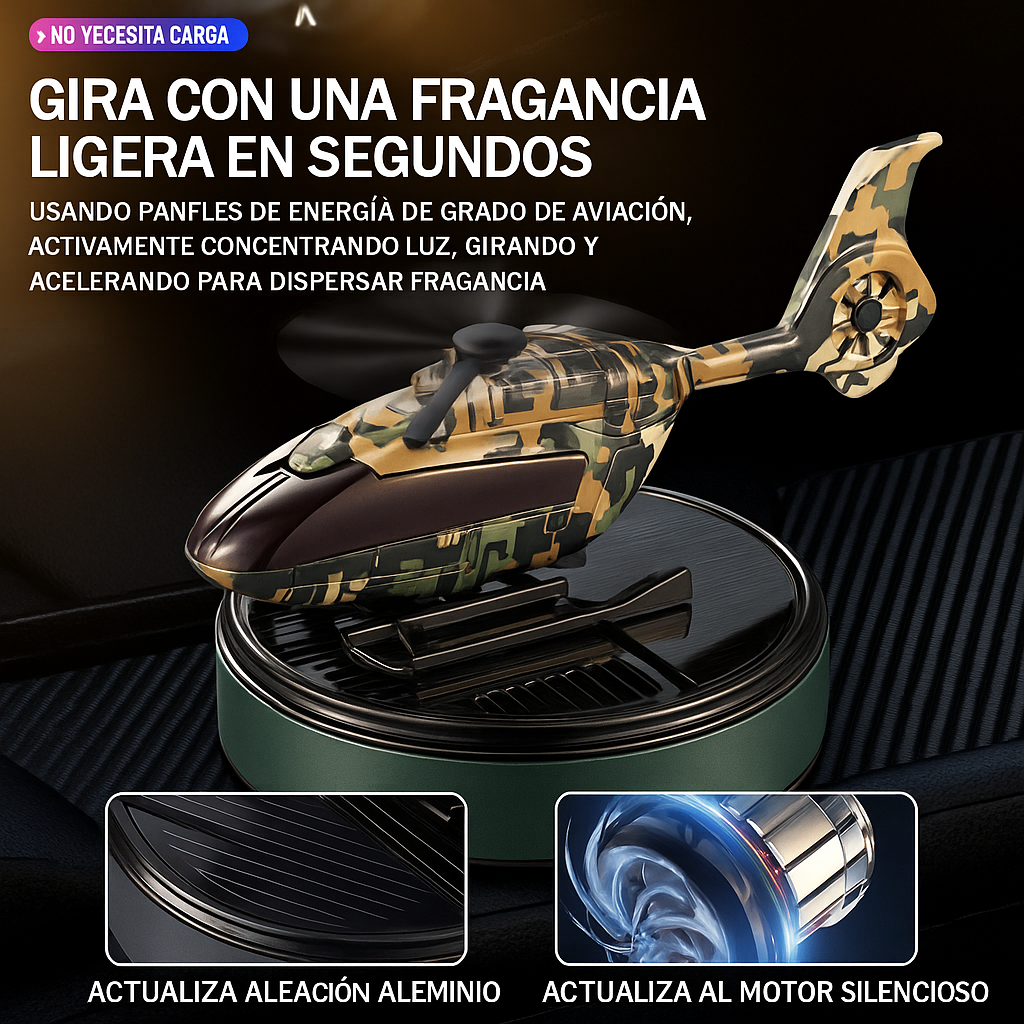 🚁 Aromatizador Solar en Forma de Helicóptero: Purifica y Decora tu Vehículo