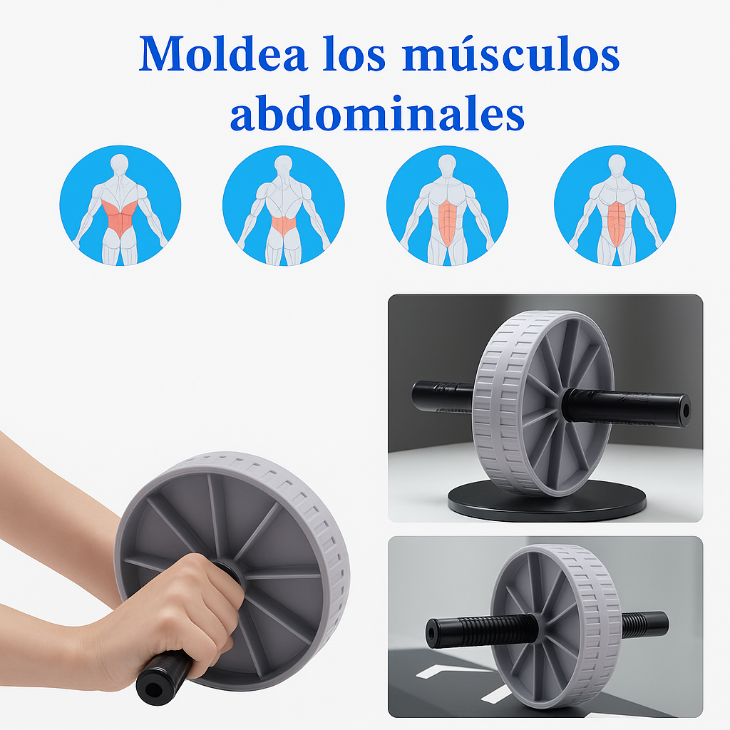“Entrena todo tu cuerpo: rueda + tabla push-up en un solo kit”