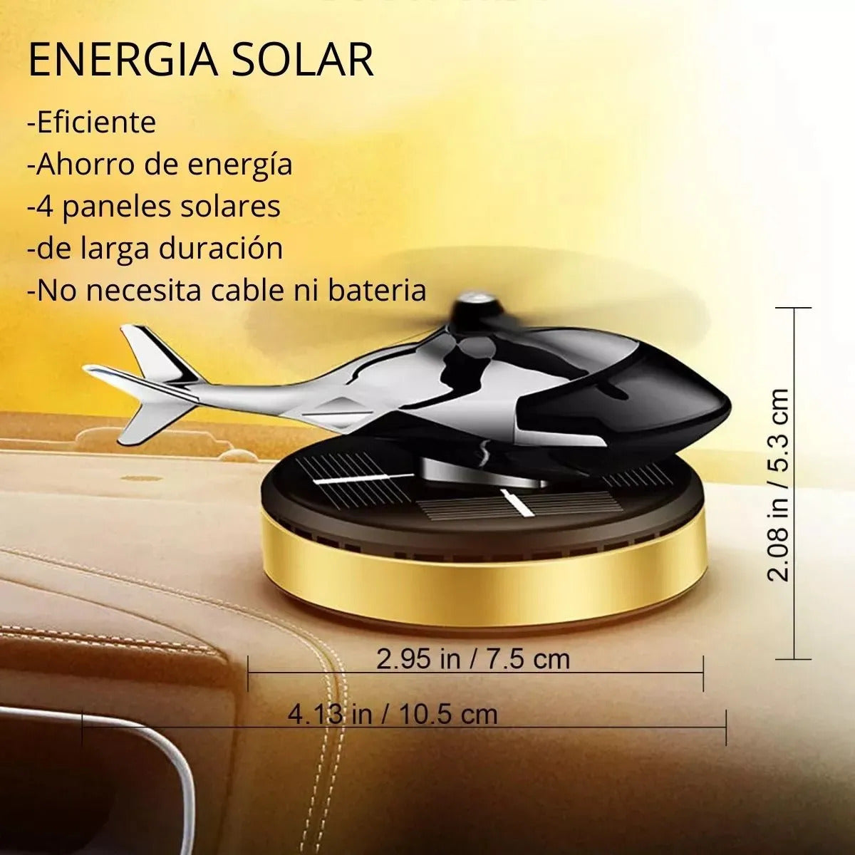🚁 Aromatizador Solar en Forma de Helicóptero: Purifica y Decora tu Vehículo