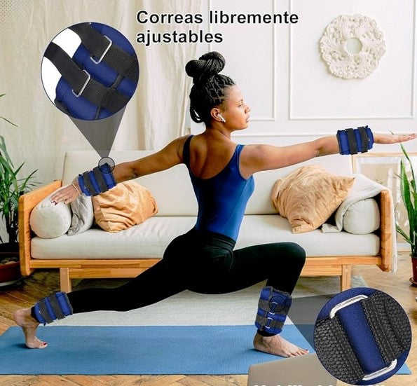 "Fortalece tu cuerpo desde casa con nuestras pesas 5kg para tobillos y muñecas"