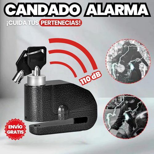 Candado de Disco con Alarma  "Seguridad para tu Moto"