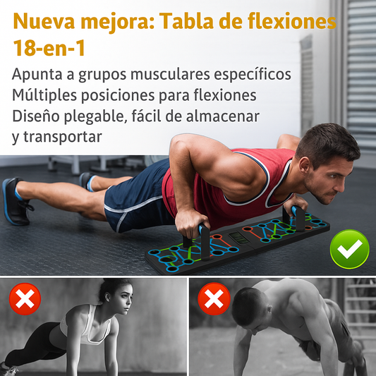 Tabla Push: Entrena en Casa, tonifica Todo tu Cuerpo con un Solo Equipo