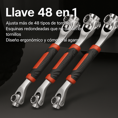 🔧 Llave 48 en 1: Ahorra espacio y repara todo con una sola herramienta