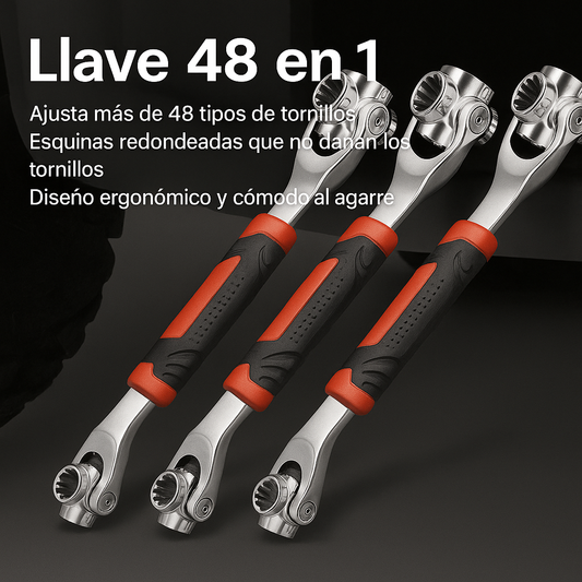 🔧 Llave 48 en 1: Ahorra espacio y repara todo con una sola herramienta