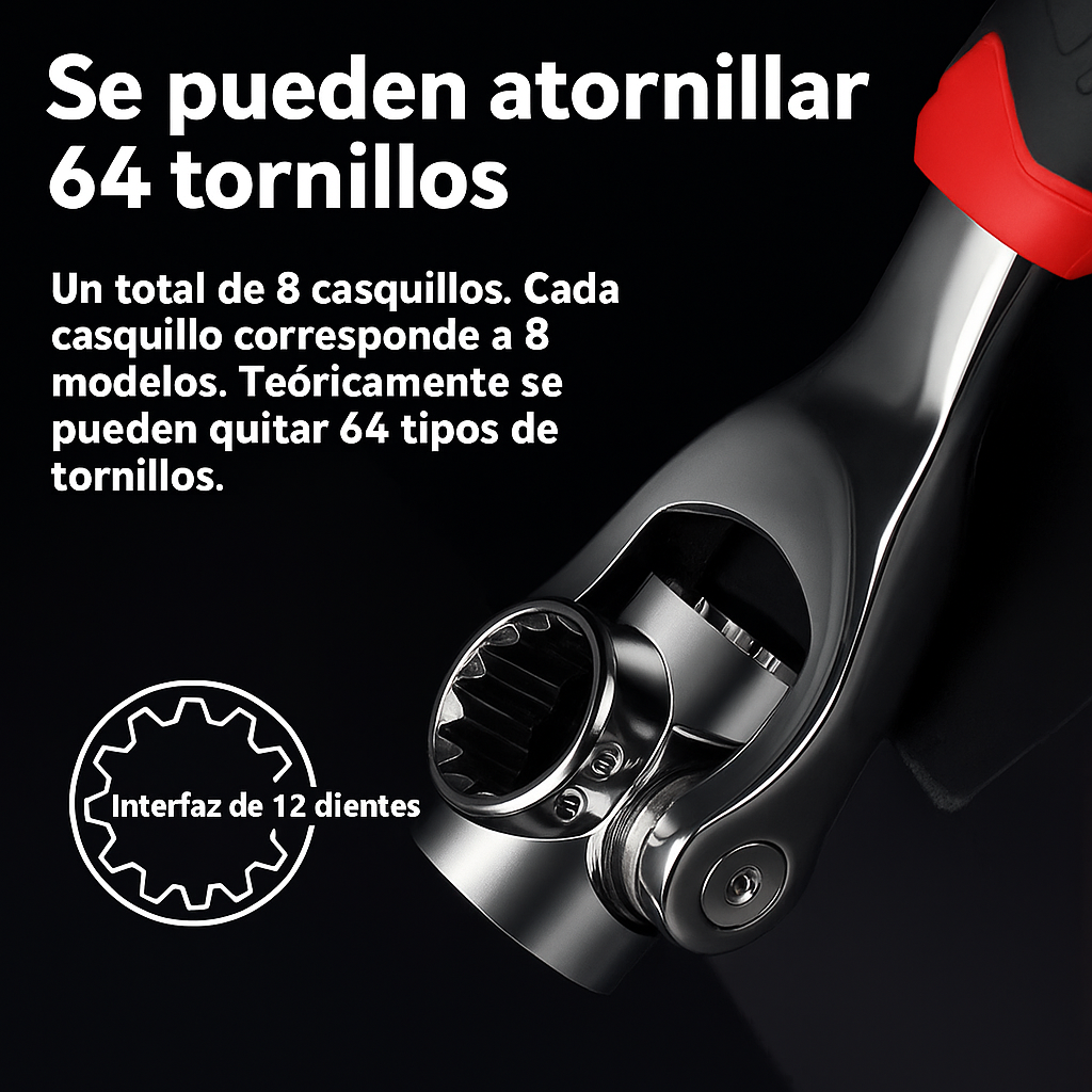 🔧 Llave 48 en 1: Ahorra espacio y repara todo con una sola herramienta