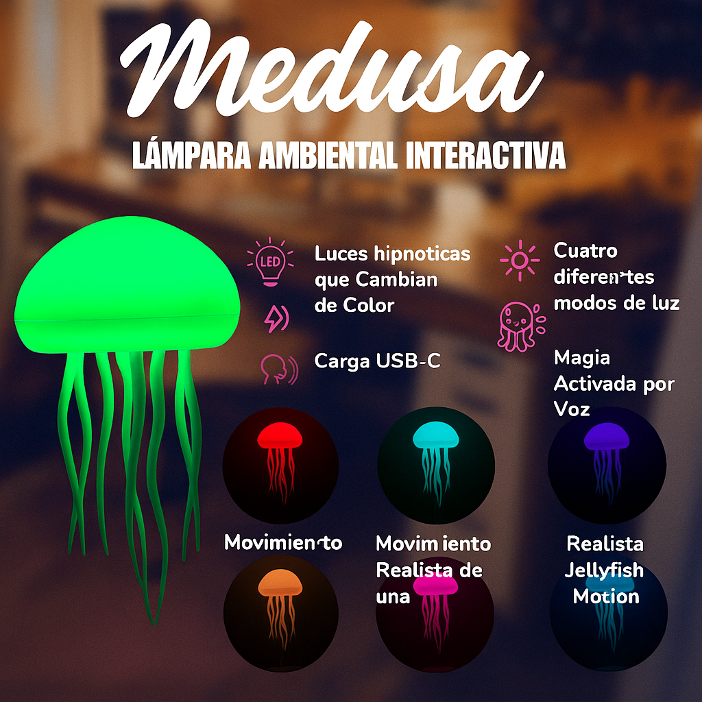 ✨ “Lámpara Medusa: Iluminación relajante que transforma tu espacio en segundos” ✨