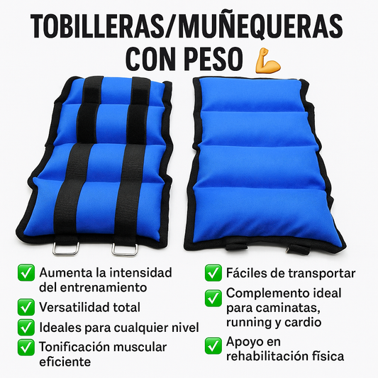 "Fortalece tu cuerpo desde casa con nuestras pesas 5kg para tobillos y muñecas"