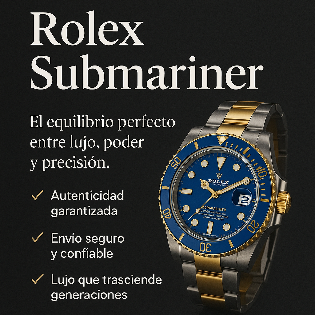 "Rolex Submariner: Reloj de Lujo Sobrio y Elegante"