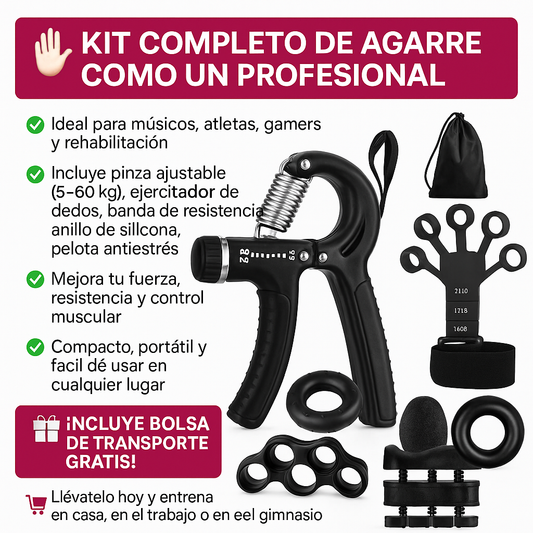 🏋️‍♂️ Fortalece tu agarre desde casa: Kit completo de entrenamiento manual