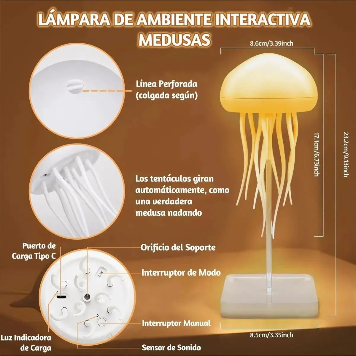 ✨ “Lámpara Medusa: Iluminación relajante que transforma tu espacio en segundos” ✨