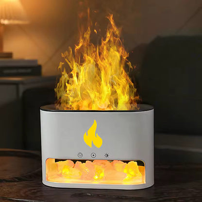 "Humidificador con Efecto Llama, Relajación y Estilo en un Solo Dispositivo"